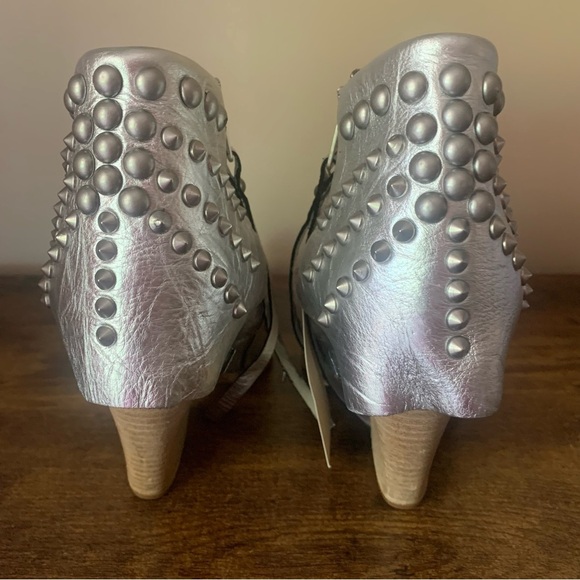 A.S.98 Women's Broderick Bootie In Silver Size 38 7.5 8 New NWT - Picture 10 of 16